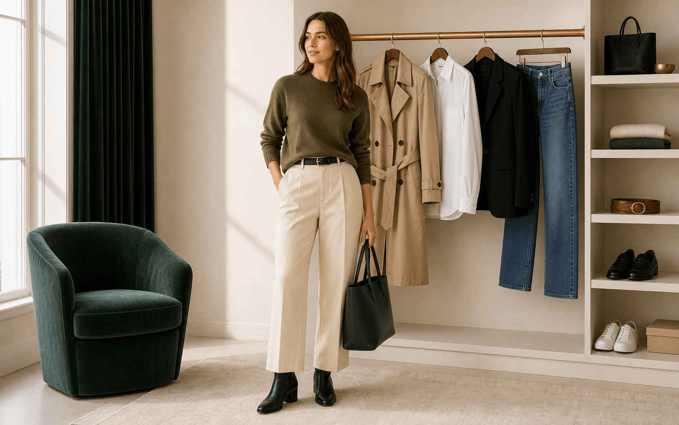 Capsule Wardrobe editorial scene